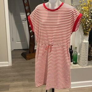 She + Sky Red and White Striped Dress